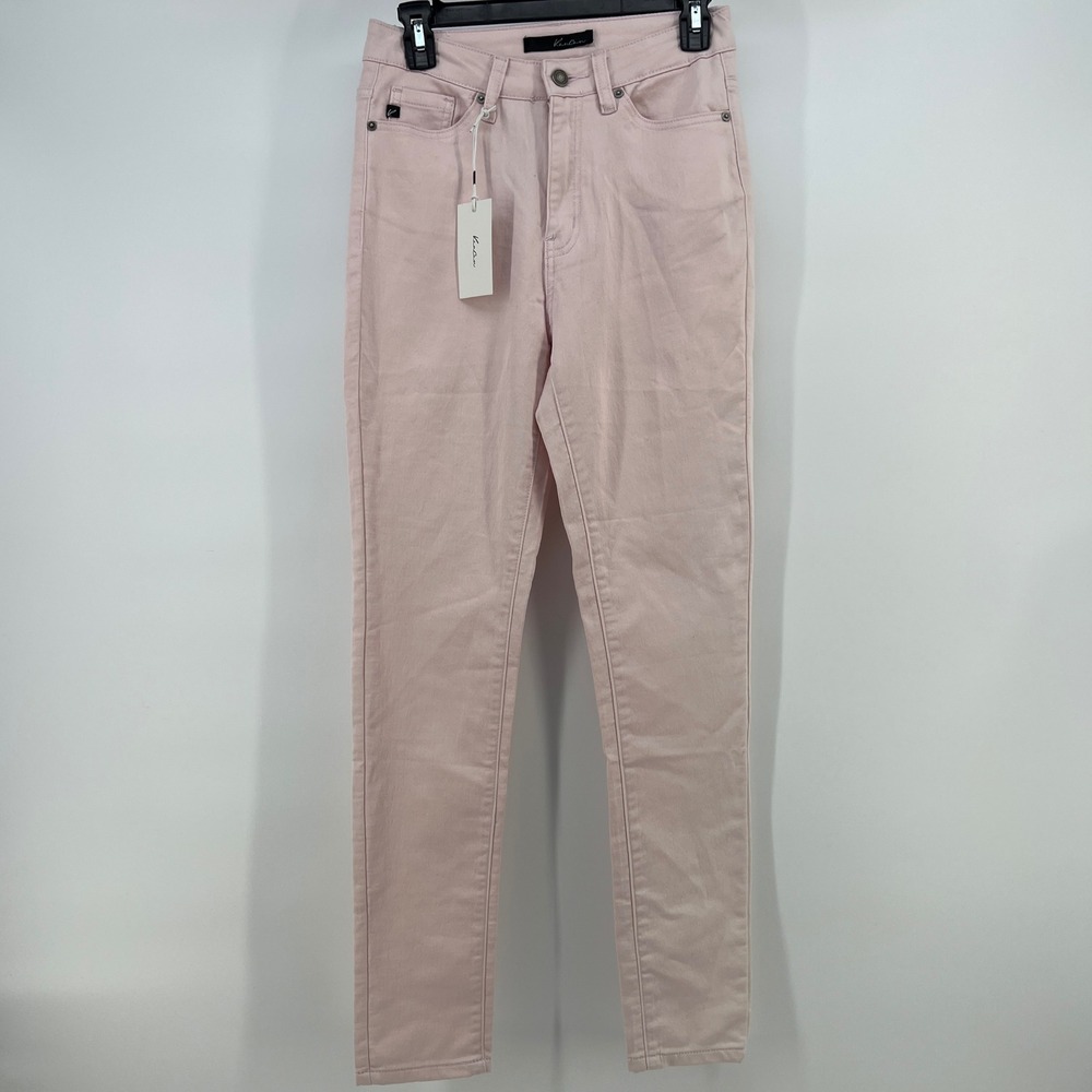 KanCan‎ Womens High Rise Skinny Jeans Pink Stretch Denim Pants 5/26 New w/ Flaws